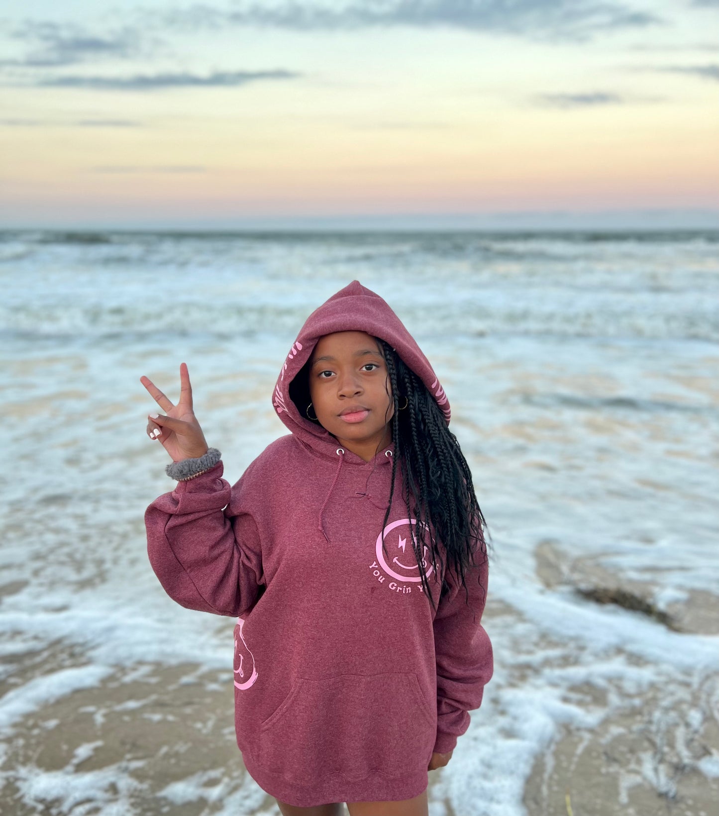 You Grin You In Logo Hoodie (Logo on Front and Back) S-L
