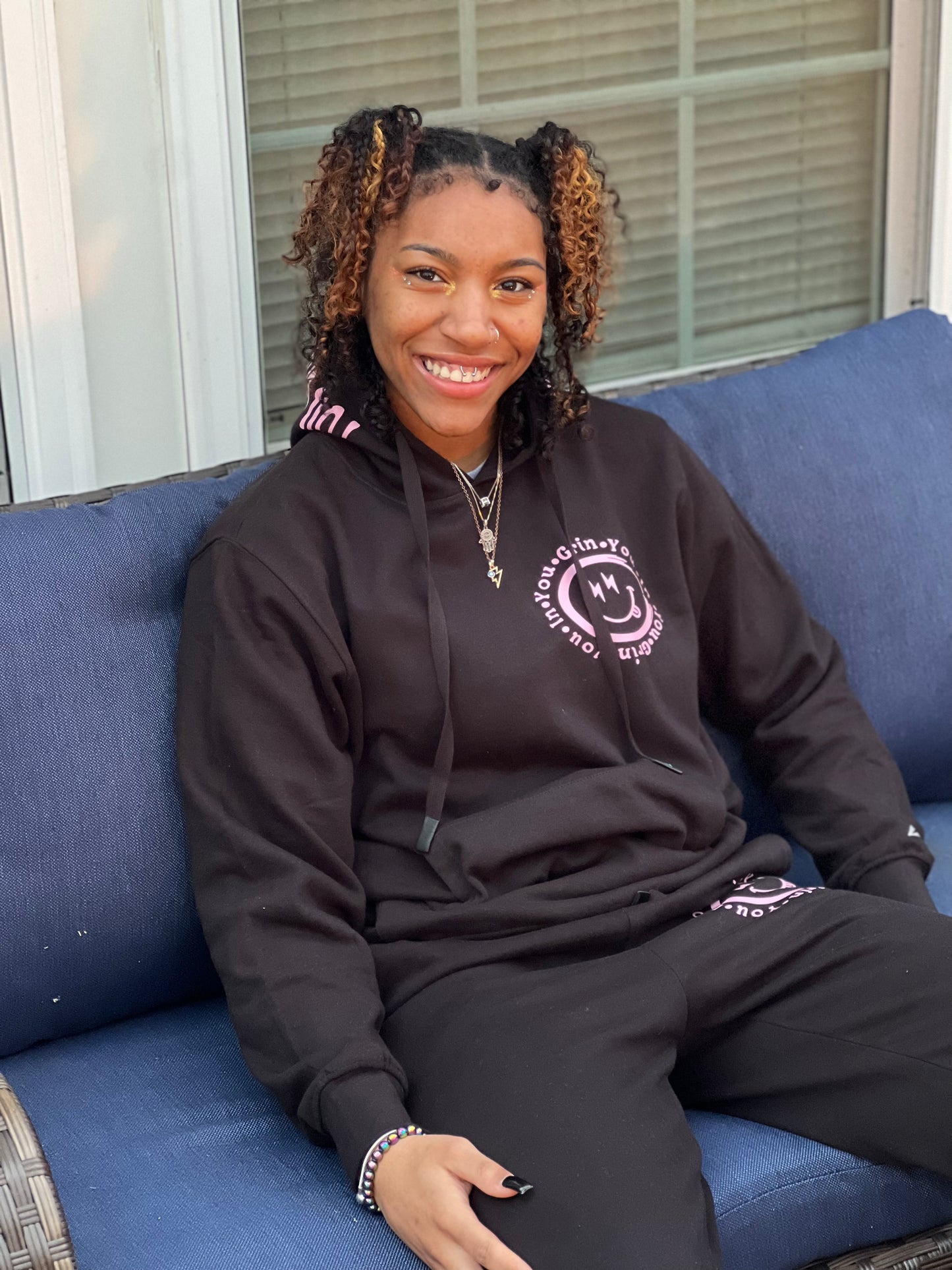 You Grin You In Logo Hoodie (Logo on Front and Back) S-L