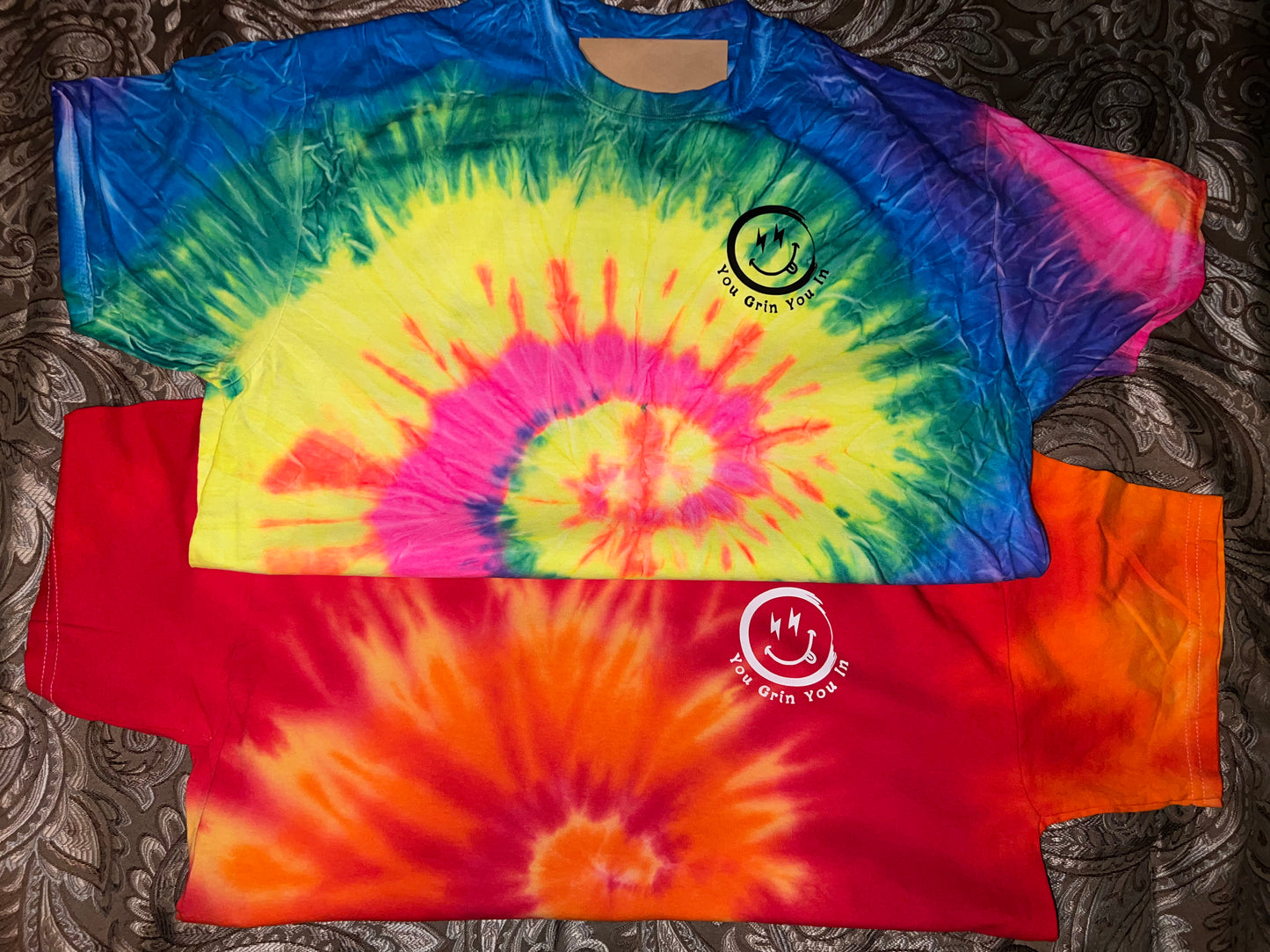 27A. YGYI Short Sleeve Tie Dye T-shirt (Small logo on front) Small - Large